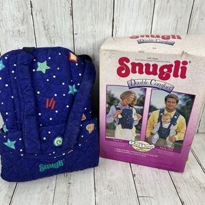 Vintage 1999 Snugli Baby wearable double comfort evenflo nostalgia stars front